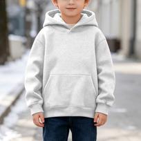 Kids Color Long Sleeve Sweatshirt Casual Comfortable Pullover for Boys and Girls 130 šviesiai pilka spalva
