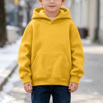 Kids Color Long Sleeve Sweatshirt Casual Comfortable Pullover for Boys and Girls 160 geltona