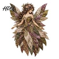 Layered Fabric Flower Fairy Patchwork DIY Kit Sewing Craft Set Floral Kit for Adults Whimsical Home Decor Handmade žalia