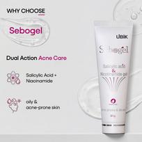 Sebogel Salicylic Acid & Nicotinamide Gel for Pimples & Oily Skin – Spot Treatment, 30g Pack of 2 white