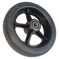 6,5 colio vientisas ratas su padanga vaikų paspirtukui ar kartingui Plastic Wheel M10 with Solid Tire black