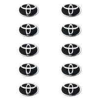 5/10vnt. Automobilio nuotolinio rakto ženklelis Emblema Metaliniai logotipai Lipdukai Toyota Hilux Corolla RAV4 Camry Highlander Yaris Cross Prado C-HR