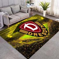 Dynamo Dresden Badge Stadium Scene Print Area Rug Non‑Slip Rectangular Floor Mat Soccer Fan Home Living Decor 40x60cm( 15x23in ) yellow