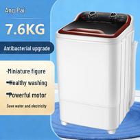 Angpai 7,6 kg didelė pusiau automatinė mini skalbimo mašina su integruotu nutekėjimu