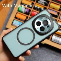 Magnetic Case For Honor Magic 6 Pro Case For MagSafe Transparent Cover For Magic 6Pro 5G Shockproof Antiknock Crystal Bumper For Honor Magic 6Pro black