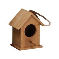 Handmade Bird Nest Box Wall Mounted Parrot Cage Creative Wooden Bird House  Outdoor Use Brown Style A brown
