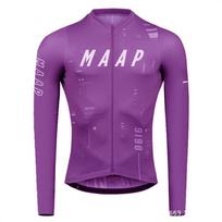 MAAP Unisex Dviratininko Marškinėliai Bambuko Pluošto Ilgomis Rankovėmis Kvėpuojantys Siauro Kirpimo Road MTB Dviratininko Marškinėliai XS