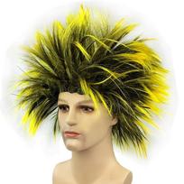 Layered Colorful Spiky Hair Wig Synthetic Hair Party Prank Hedgehog Wig  Party Outfits geltona