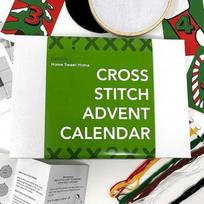 Cross Stitch Advent Calendar Christmas Cross Stitch Handmade Gift Kit Wooden Christmas Embroidered Gift Blind Box žalia