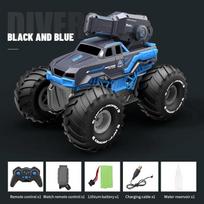 New Amphibious Rc Car with Water Gun Self-Absorbing High-Pressure Remote Control Car Gesture Sensing Off-Road Climbing Car Boys Toy Single and Dual RC dual RC mėlyna