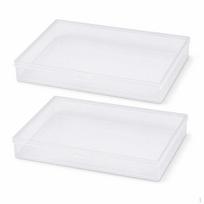 Skaidri A3/A4/8K dokumentų laikymo dėžutė, sukraunamas plastikinis aplankų organizatorius biurui ir namams A3 A3_Clear 2-Pack