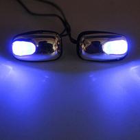 2 vnt. Automobilio valytuvo purkštukai su LED lempute mėlyna