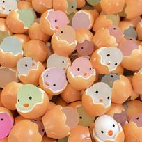 10 vnt. Dervos Kawaii Švytintis Kiaušinio lukšto viščiukas Spalvoti saldainiai 3D Albumas Pasidaryk pats Telefono dėklas Kreminis gelis Aksesuarai Namų dekoras Rankdarbiai 10PCS orange