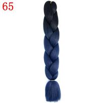 Ombre Braiding plaukų priauginimas 24 colių 115g Sintetinis Jumbo Braids Plaukų pluoštas Rožinė Purpurinė Mėlyna Žalia black