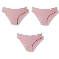 3 vnt/se Naujos seksualios medvilninės kelnaitės moterims apatinės kelnaitės apatiniai apatiniai didesnio dydžio kelnaitės apatinis trikotažas XXL(3pcs/pack) rožinė