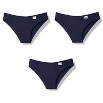 3 vnt/se Naujos seksualios medvilninės kelnaitės moterims apatinės kelnaitės apatiniai apatiniai didesnio dydžio kelnaitės apatinis trikotažas XXL(3pcs/pack) mėlyna