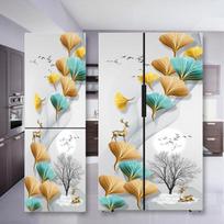 Kavos šaldytuvo lipdukas durų dangtis PVC šaldytuvo tapetų įvyniojimas vinilo lipdukas nuimamas užšaldomas sienos lipdukas namų dekoras 40x120cm(1pcs) gray