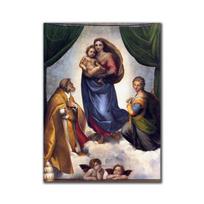 Rafaelis Sikstas Madonna Garsusis drobės paveikslas „Jėzaus Madonna“ Plakatas ir spaudiniai Sienų paveikslai, skirti svetainės dekoravimui Cuadros 21x30 No Frame gray