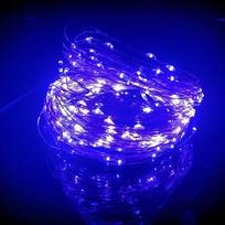 Šviesos diodų sidabro vielos pasakų šviestuvai su USB maitinami LED styginiai lauko vandeniui atsparūs girlianda Kalėdų vakarėliui, vestuvių „pasidaryk pats“ dekoravimui 1m violetinė