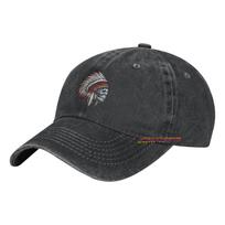 Indiško kaukolės tatuiruotės beisbolo kepuraitės Indiško gentinio meno dizainas Medvilninės kepurės Snapback kepuraitė unisex moterims Vasarinė kvėpuojanti tinklinė kepurė One Size gray