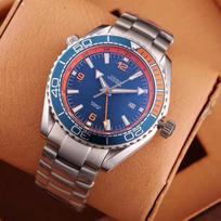 Vyriškas automatinis mechaninis GMT laikrodis juoda keramika raudona