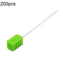 100/200 vnt. kempinė, burnos tamponai kvapo šalinimo priemonė, valonti liežuvio dantų akmenų valymo lazdelė 200pcs