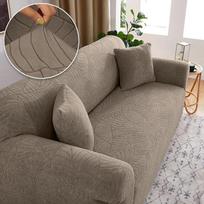 Poliarinio fliso elastingas žakardinis sofos užvalkalas, tampus sofos/fotelio užvalkalas, kampinis L formos sofos užvalkalas svetainei, 1/2/3/4 vietų 1 Seater 90-140cm