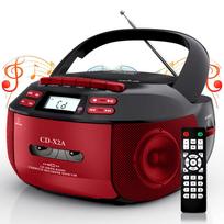 Nešiojamas CD Bluetooth garsiakalbis Boombox su FM juostiniu CD grotuvu Studentas mokosi U disko MP3 stereo muzikos grotuvas raudona