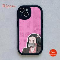 Anime Demon Slayer Kamado Nezuko telefono dėklas, skirtas Iphone 14 13 11 12 Pro MAX 12 MiNi 7 8 plius XS XR, ėriuko oda, apsauginiai dangteliai iphone 11 Pro