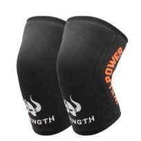 1 Pair Squat 7mm Knee Sleeves Pad Support Hard Pulling Weightlifting Compression Knee Brace Gym Crossfit Training Knee Pads M