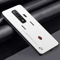 Silikoninis pilnos apsaugos telefono dėklas, skirtas RedMagic 7 6 S Luxury PU odinis dėklas, skirtas ZTE Nubia Red Magic 7 7S 6 6S Pro Cover Coque For Red Magic 7S balta