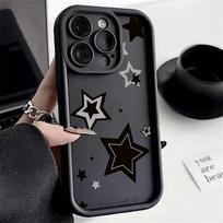 Mielas rožinis žvaigždėtas silikoninis telefono dėklas iPhone 15 14 Pro Max 13 12 11 Pro Max X XS XR 7 8 15 14 Plus SE 2024 smūgiams atsparus dangtelis For iphoneX  XS