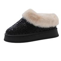 Madingi blizgučiai Sniego Batai Moterims Storas Padas Neslystantys Kailiniai Ankle Boots Moteriški Trumpo Plauko Medvilniniai Batai Dydis 42 36 gray