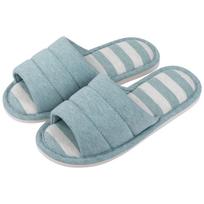 Mados, šiltos, moteriškos medvilninės šlepetės patalpose, atviros pirštinės Minkštos šlepetės, paprastos moteriškos šlepetės namuose, užsegamos atminties putplasčio, miegamojo plokščiapadžiai batai 43-44(10.2-10.4inch) gray