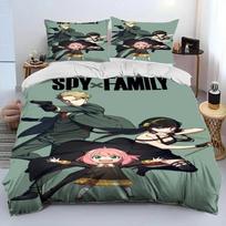 Anime SPY×FAMILY Anya Patalynės Komplektas Berniukams Mergaitėms Dvigulė Karalienės Dydžio Antklodės Užvalkalas Pagalvės Užvalkalas Lovai Vaikams Suaugusiems Madingi Namų Tekstilės 70x133cm 2pcs gray