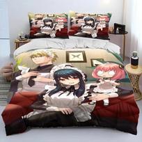 Anime SPY×FAMILY Anya Patalynės Komplektas Berniukams Mergaitėms Dvigulė Karalienės Dydžio Antklodės Užvalkalas Pagalvės Užvalkalas Lovai Vaikams Suaugusiems Madingi Namų Tekstilės 70x133cm 2pcs