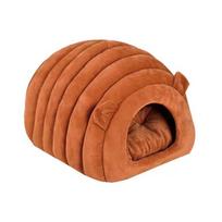 Cat Litter and Cat House for All Seasons  Caterpillar Shape  Winter Warm Cat Sleeping Bag  Pet Supplies  Cattery and Cat House 38*42*33cm brown