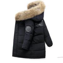 Žieminė striukė berniukams, stora, šilta, kūdikių berniukų viršutinis drabužis, paltas, 2-12 metų vaikams, paaugliams berniukams, parka 140 black
