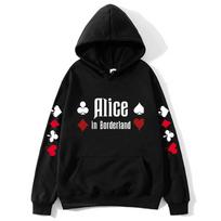 Anime Alice In Borderland Džemperis Animacinis Pora Vyriškas Džemperis Hip-hop Sudaderas Mada Viršūnės Estetinis Manga Žieminiai Drabužiai 3XL black