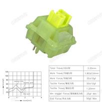 Outemu Silent Peach V3 jungiklis suteptas Silent Lemon V3 jungikliai Mechaninė klaviatūra Linijinė lytėjimo 5 kontaktų karšto keitimo PA66 iš anksto sutepta POM 10pcs