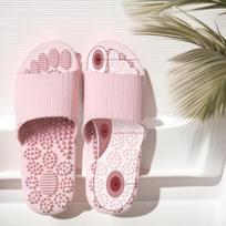 Vyriškos masažinės akupresūros šlepetės - neslystančios basutės namų pėdų terapijai, vasarinis PVC dizainas 38-39 (Fits 37-38) gray