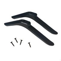 2 dalių Stalinis televizoriaus stovas Stalviršio kojos Paprastas surinkimas 19cmx5cmx1.6cm black