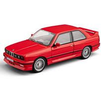 1/24 mastelio 1988 m. BMW M3 E30 lydinio sportinio automobilio modelis, lietas metalas, klasikinis automobilis, transporto priemonių modelis, simuliacija, garsas ir šviesa, žaislai vaikams, dovanos raudona