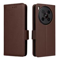 Odiniai atverčiami dėklai ZTE Blade V70 Max telefonui, PU odos telefono dėklas, pilnos apsaugos, atsparus smūgiams, patvarus, retro stiliaus atverčiamas dangtelis for ZTE Blade V70 Max