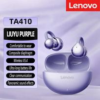 Originalūs Lenovo TA410 belaidės Bluetooth 5.4 ausinės TWS panoraminio garso efektai itin ilgas baterijos veikimo laikas patogios dėvėti violetinė