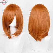 40cm Vidutinio ilgio Pagrindinė Anime Cosplay Perukas Kirpčiukai Šviesūs Juodi Balti Raudoni Rožiniai Žali Rudi Auksiniai Mėlyni Karščiui Atsparūs Sintetiniai Plaukai Perukai brown