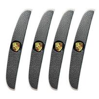 4 vnt. Automobilio durelių apsaugos nuo susidūrimų juostelės galinio vaizdo veidrodėlių apsauginis lipdukas Porsche Boxster Cayenne Panamera Macan Cayman 911 918 996 917 juoda