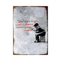Banksy Grafiti Menas Metalo Skardos Plakatas Gatvės Sienos Tapyba Meilė Mažas Berniukas Plakatas Svetainės Koridoriaus Baro Namų Dekoras 20x30