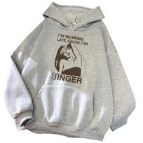 Sabrina Carpenter Men Women Hoodies Autumn Winter Oversize Comfortable Sweatshirts Long Sleeve Round Neck Tracksuit S gray