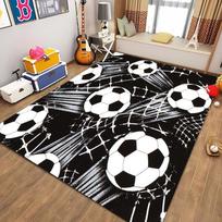 Kamuolio sporto tematikos kilimas Animacinis futbolo grindų kilimėlis vaikų miegamojo dekoravimui Futbolo didelio ploto kilimai Namų svetainės koridoriaus kilimas 40x60cm (16x24in) gray
